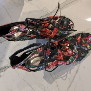Madden Girl Ditaa Floral Sandals Heels